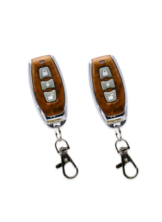 Platinum Pack of 2 Universal Remote Control NK354 Wood Color Keyless Entry Systems | Car Door Lock/Unlock, and Trunk Release - Image 2